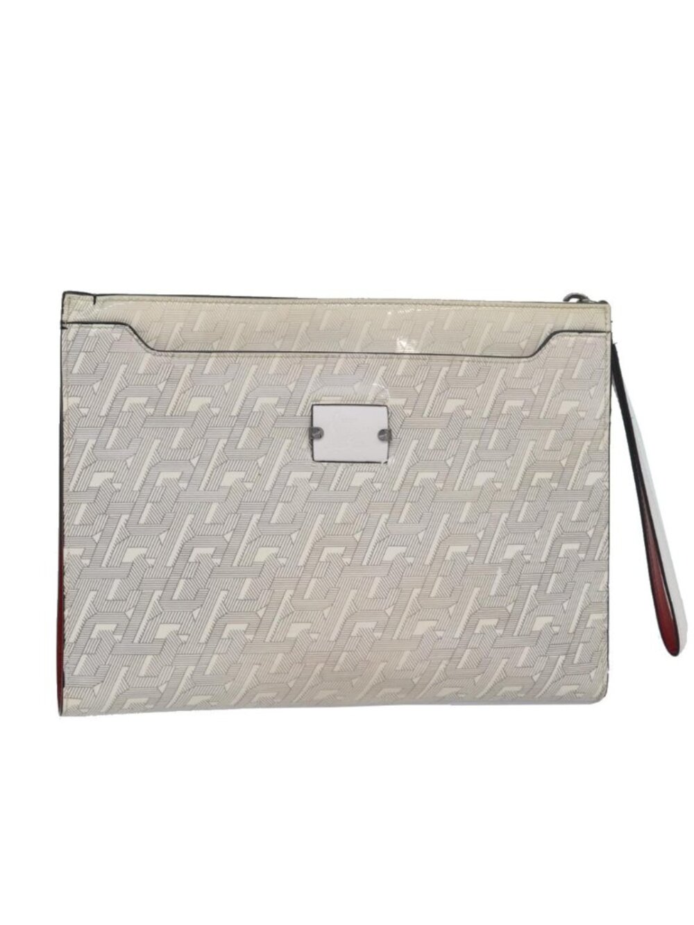 Christian Louboutin Clutch Bag Enamel White